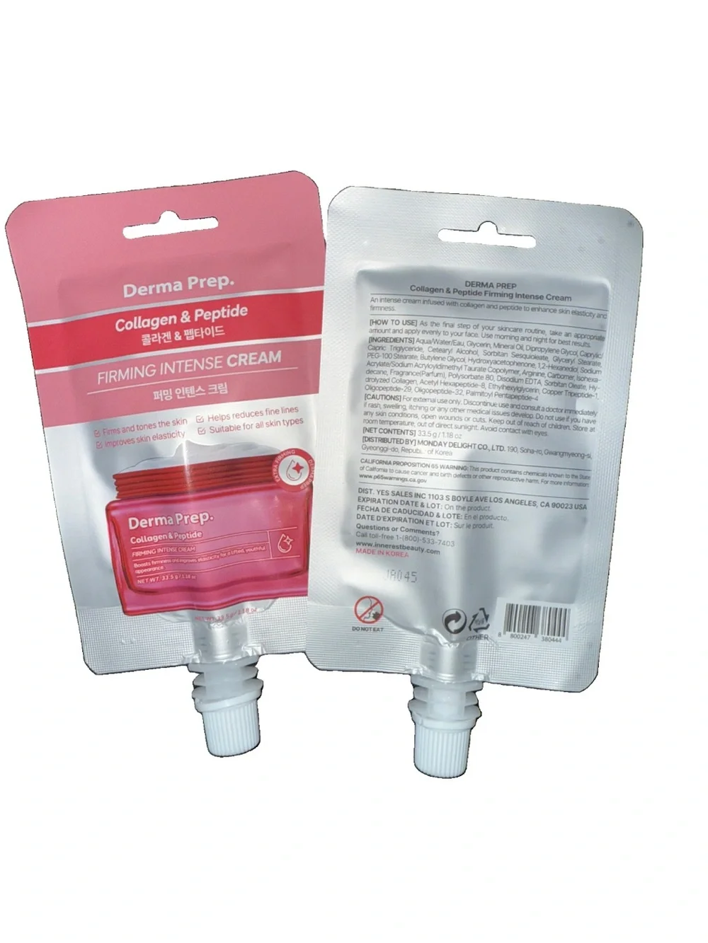 Derma Prep Collagen & Peptides Firming Intense Cream 1.18oz 2pk